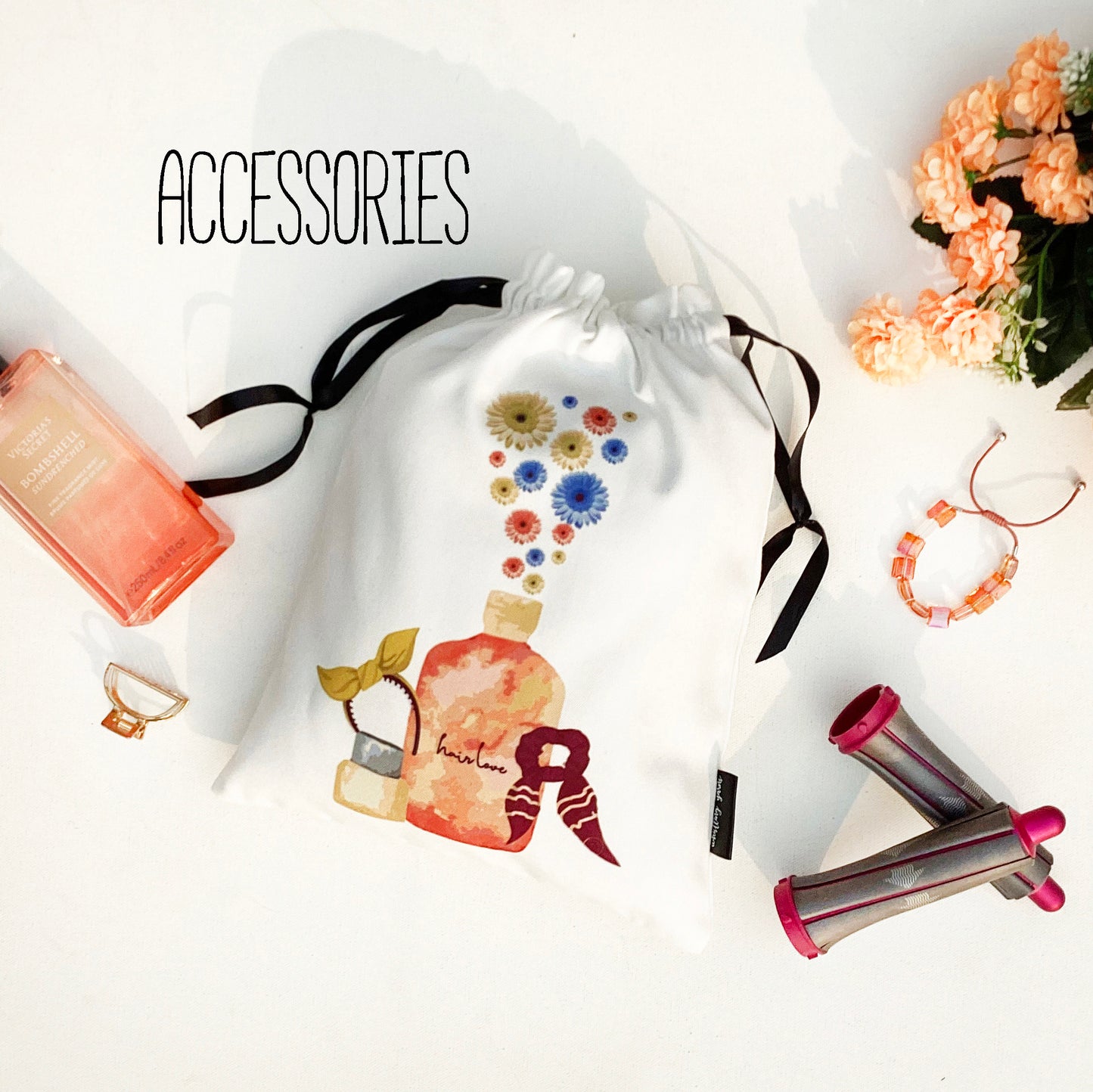 Hair Accessory Bags for Storage of Hair Serums Hair Oil Hair Brush