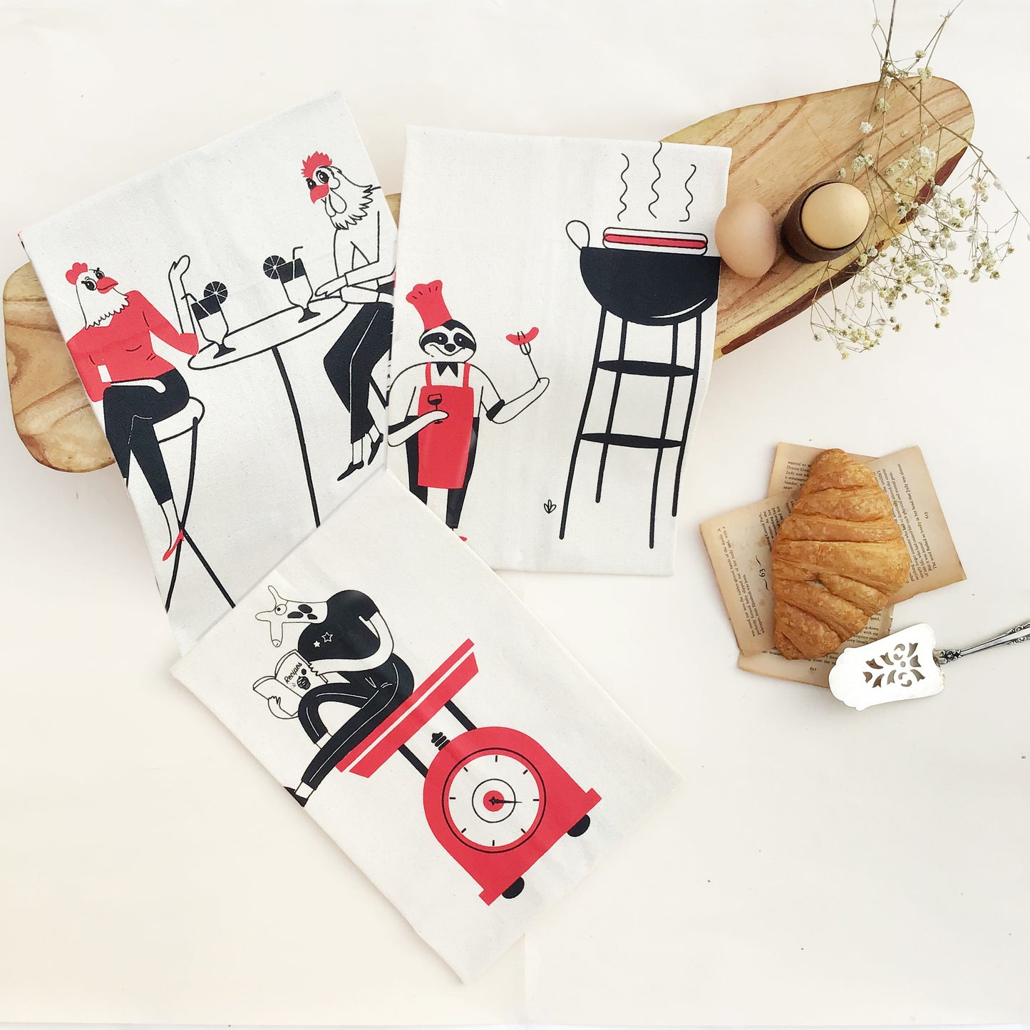 KITCHEN TOWELS {cocktail crew} - pack of 3