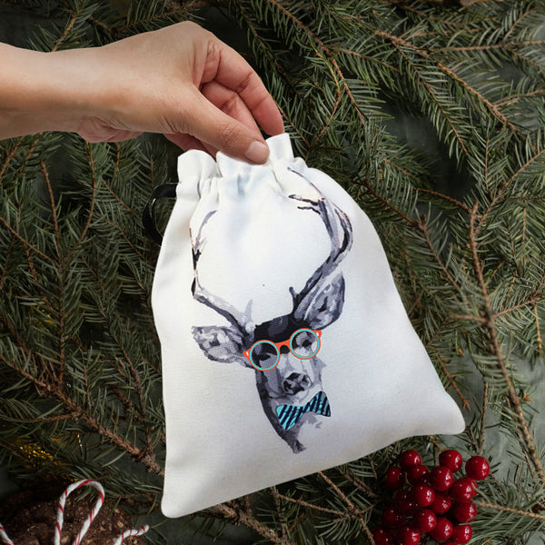 christmas decor bag garland reindeer