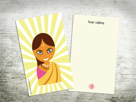 FLAT CARDS / TAGS {indian girl}