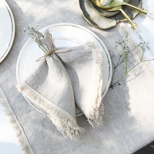 LINEN NAPKINS {boho charm}  - set of 4