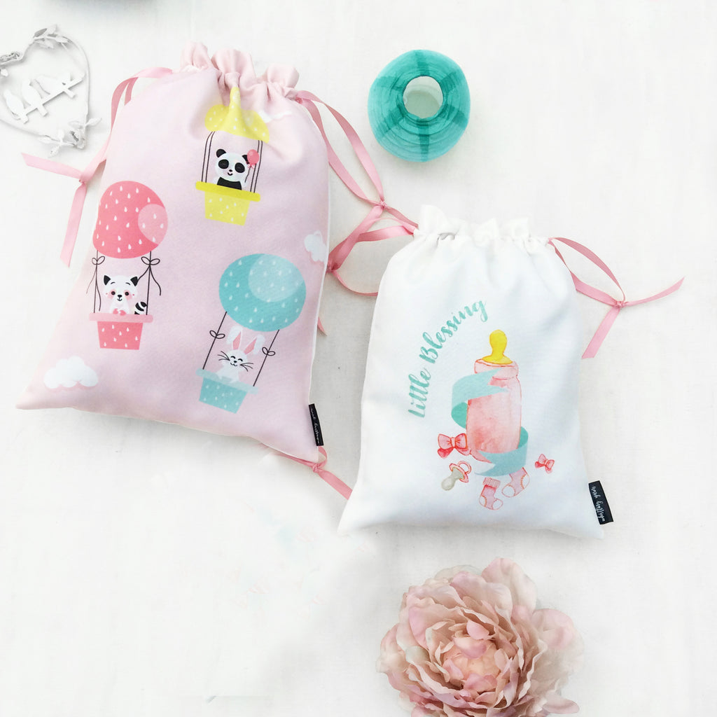 BABY BAGS - pack of 2 {it's a girl}