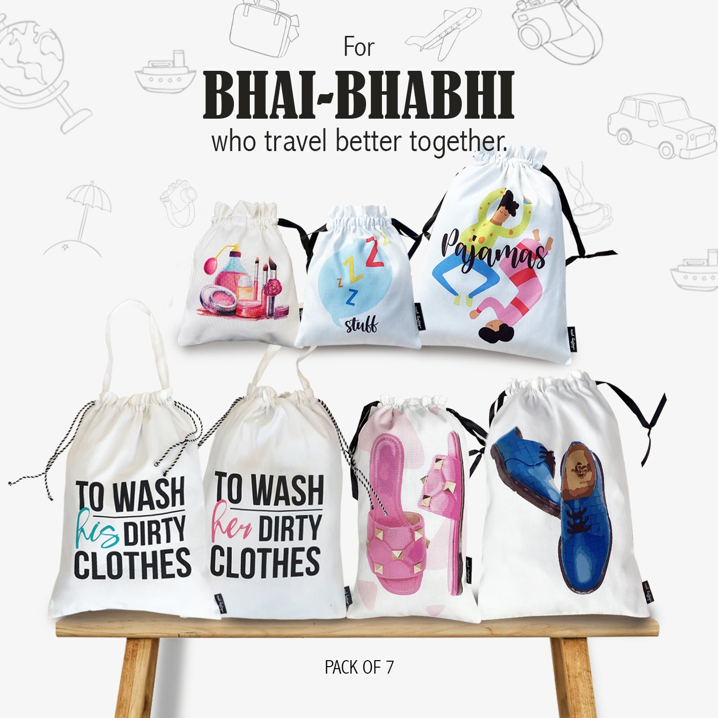 FOR BHAI-BHABHI {pack of 7 bags}