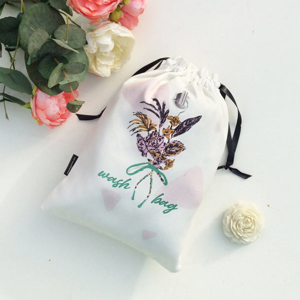 LINGERIE BAGS {green floral} - pack of 3