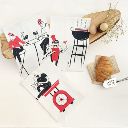 KITCHEN TOWELS {cocktail crew} - pack of 3