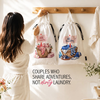 TRAVEL LAUNDRY BAGS {his and hers} - pack of 2