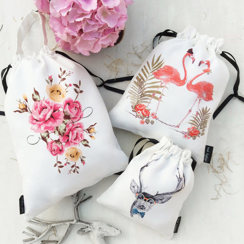 GIFT BAGS OR UTILITY BAGS {born wild} - pack of 3
