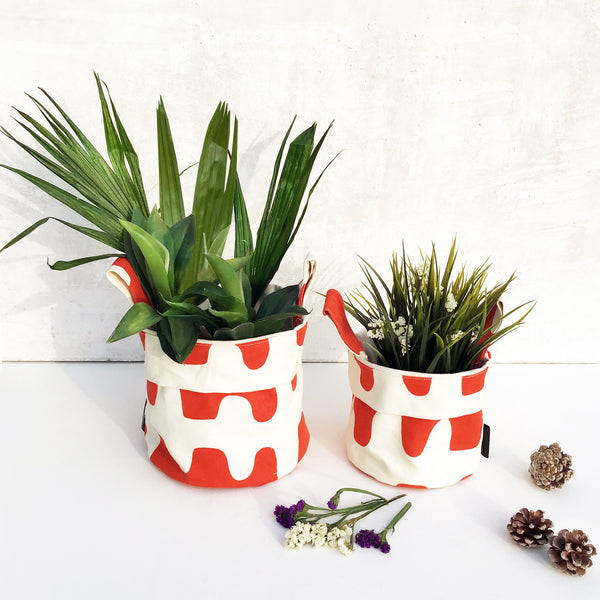 CANVAS BUCKETS {candy waves} - pack of 2