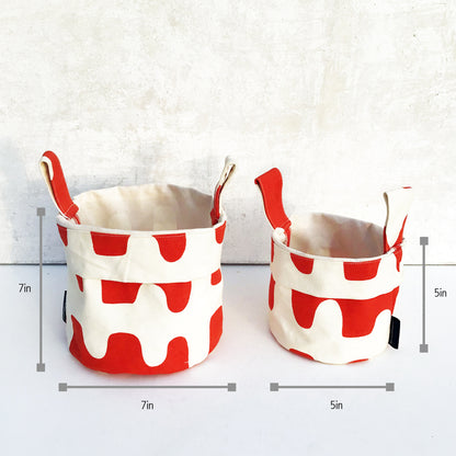 CANVAS BUCKETS {candy waves} - pack of 2