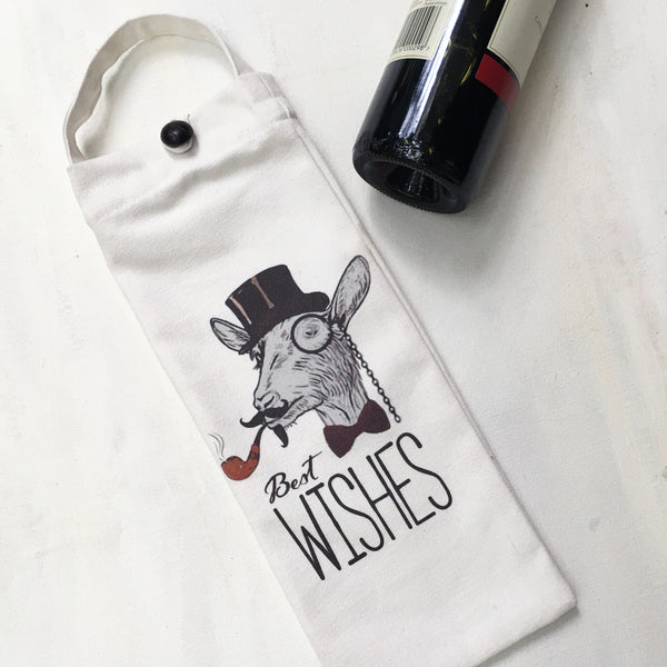 Set of 3 unique WINE BAGS. These one of a kind bags makes your gift stand out. Perfect and fun substitute for wrapping paper.